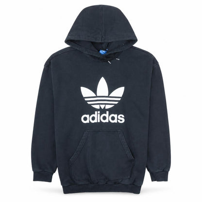 Adidas Womens Black Pullover Hoodie Size 18 Logo Hooded Sweatshirt