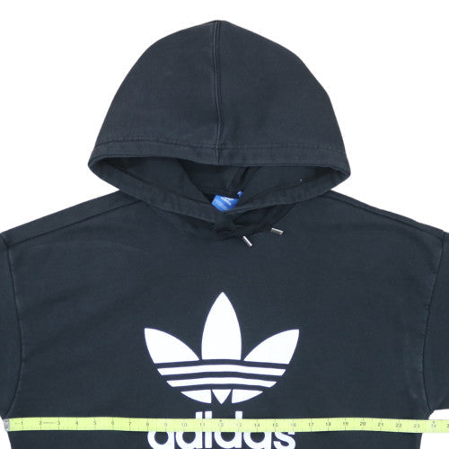 Adidas Womens Black Pullover Hoodie Size 18 Logo Hooded Sweatshirt