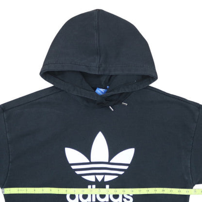Adidas Womens Black Pullover Hoodie Size 18 Logo Hooded Sweatshirt