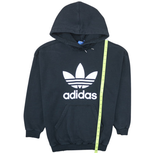 Adidas Womens Black Pullover Hoodie Size 18 Logo Hooded Sweatshirt