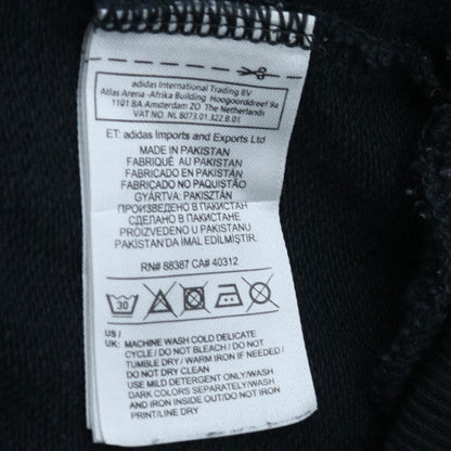 Adidas Womens Black Pullover Hoodie Size 18 Logo Hooded Sweatshirt