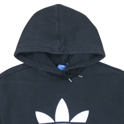 Adidas Womens Black Pullover Hoodie Size 18 Logo Hooded Sweatshirt