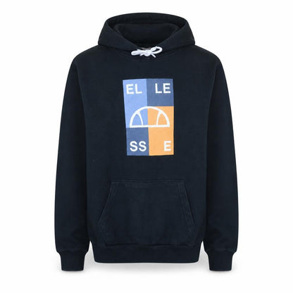Ellesse Mens Black Pullover Hoodie Medium Graphic Logo Sweatshirt