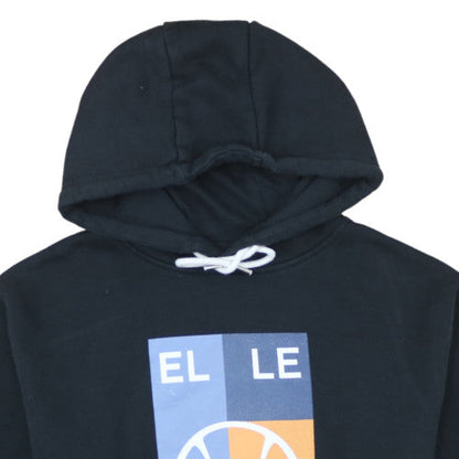 Ellesse Mens Black Pullover Hoodie Medium Graphic Logo Sweatshirt