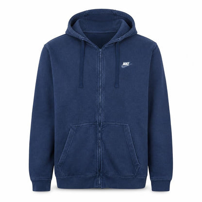 Nike Mens Blue Full Zip Hoodie XL Cotton Blend Casual Jacket
