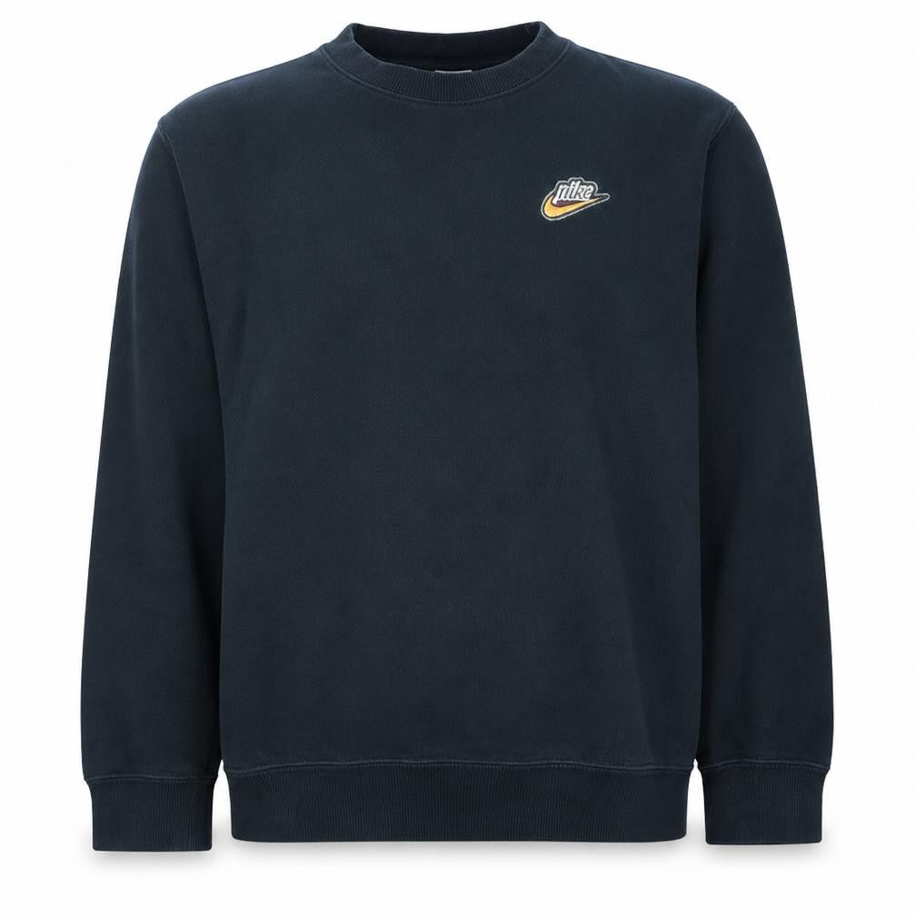 Nike Men's Black Pullover Sweatshirt L Regular Fit Crew Neck Fleece