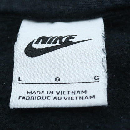 Nike Men's Black Pullover Sweatshirt L Regular Fit Crew Neck Fleece