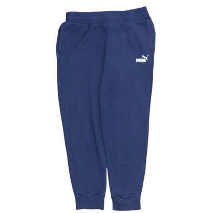 Puma Men's Blue Fleece Jogger Trousers Size M Regular Fit