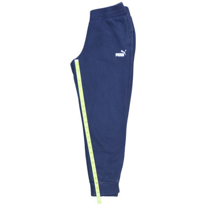 Puma Men's Blue Fleece Jogger Trousers Size M Regular Fit