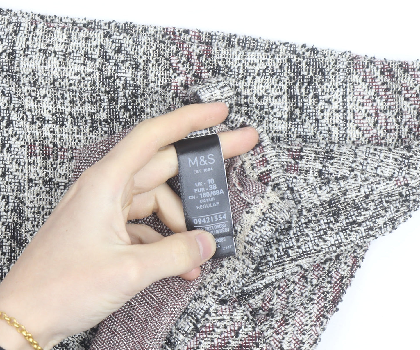 Marks and Spencer Womens Multicoloured Tweed Pencil Skirt Size 10