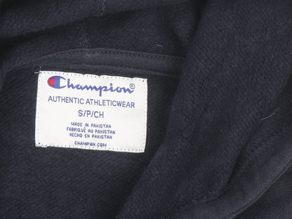 Champion Men's Blue Pullover Hoodie S Embroidered Logo Fleece