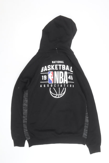 NBA Mens Black Medium Pullover Hoodie with Logo Detail