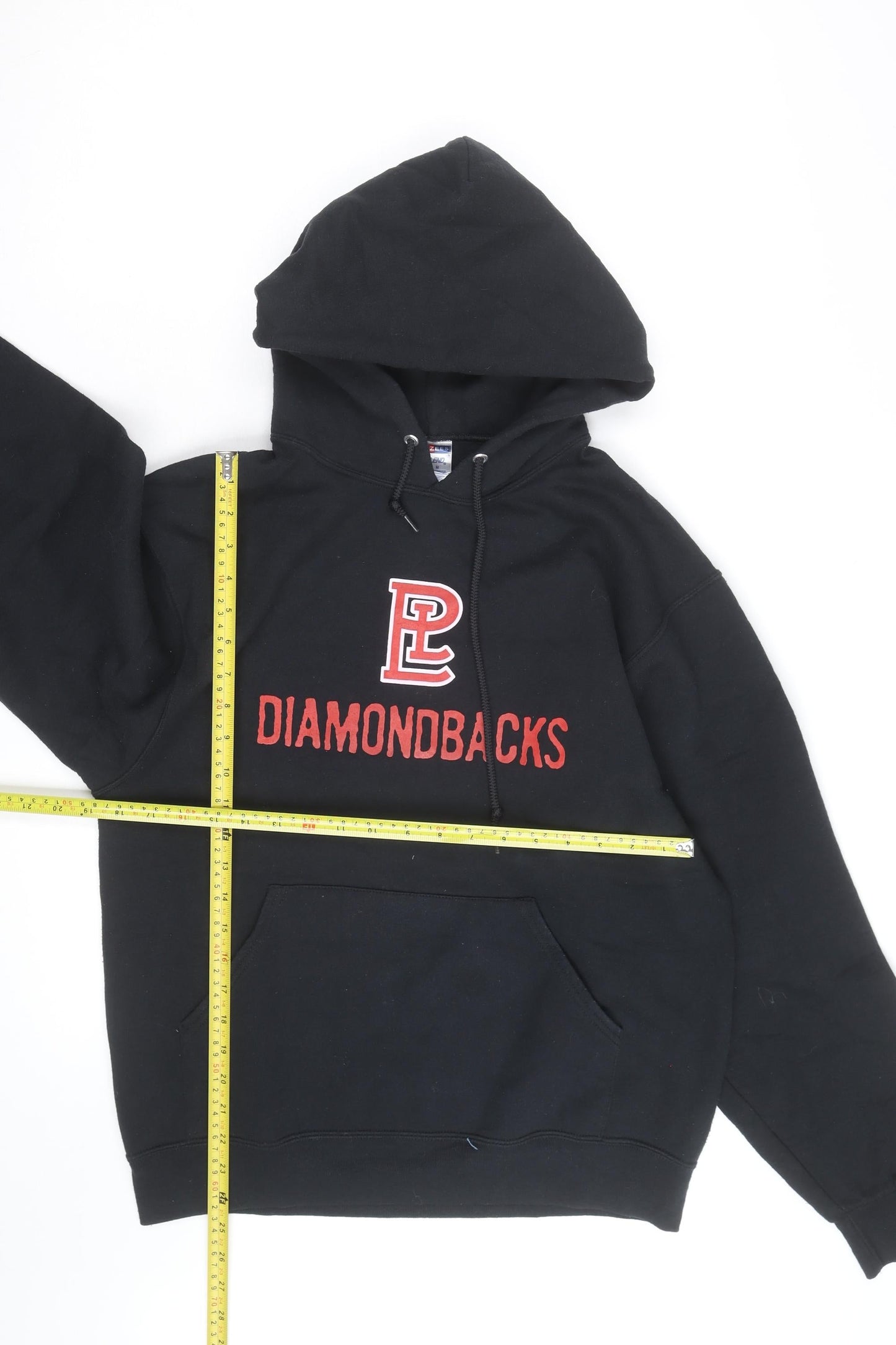 Jerzees Mens Black Pullover Hoodie M College Graphic Fleece