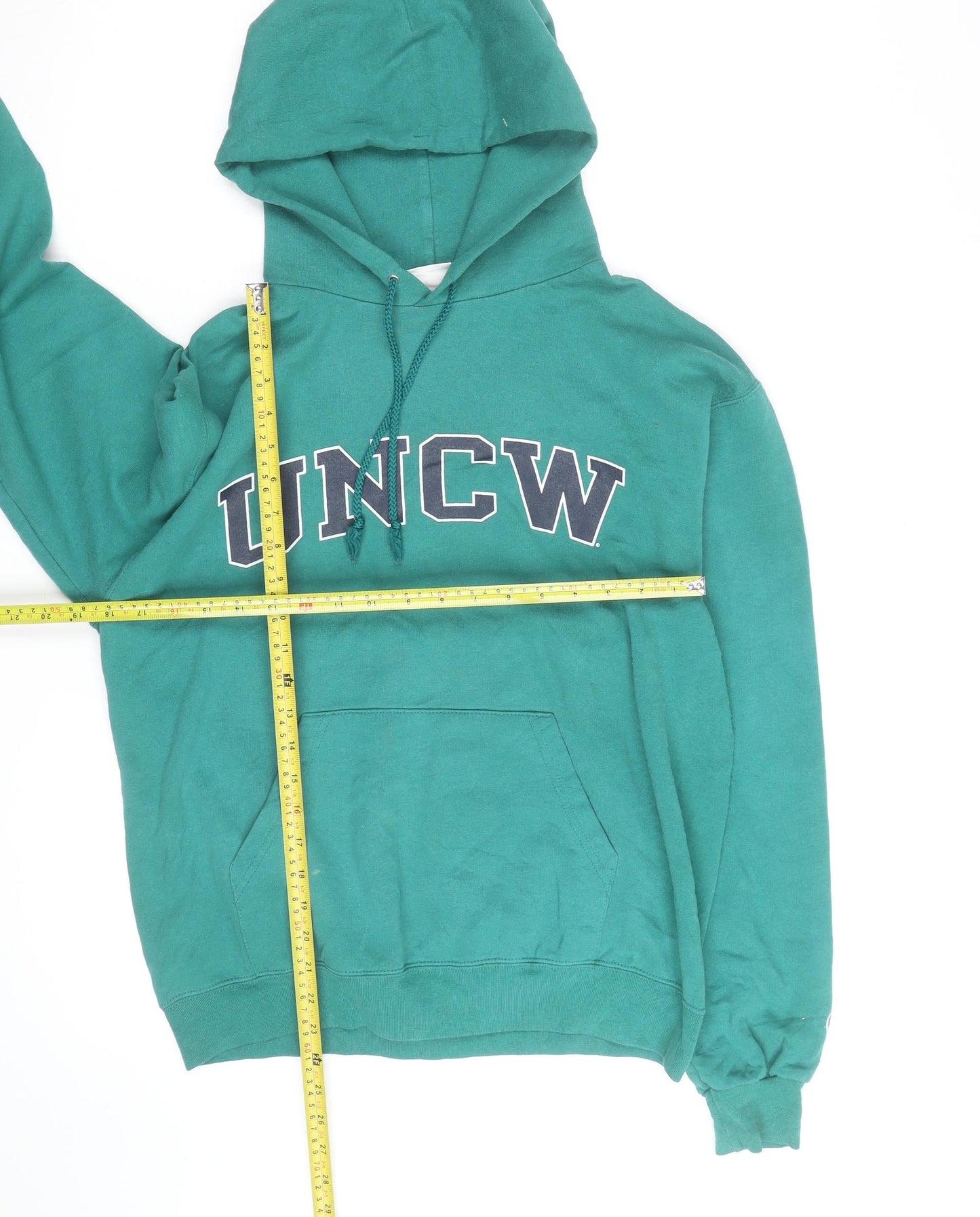 Champion Men's Green UNCW Pullover Hoodie Size M Vintage College Style
