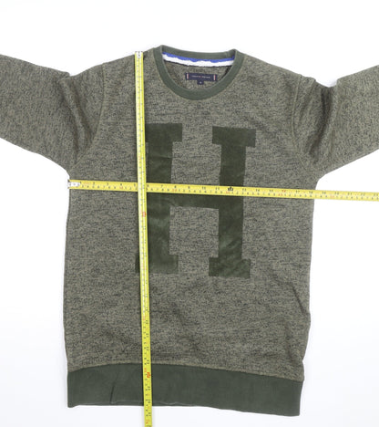 Tommy Hilfiger Men’s Green Crew Neck Pullover Jumper M