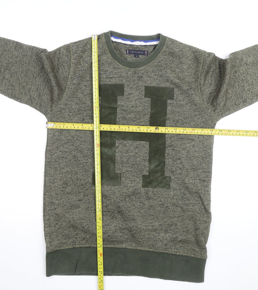 Tommy Hilfiger Men’s Green Crew Neck Pullover Jumper M