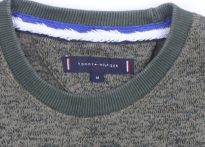 Tommy Hilfiger Men’s Green Crew Neck Pullover Jumper M