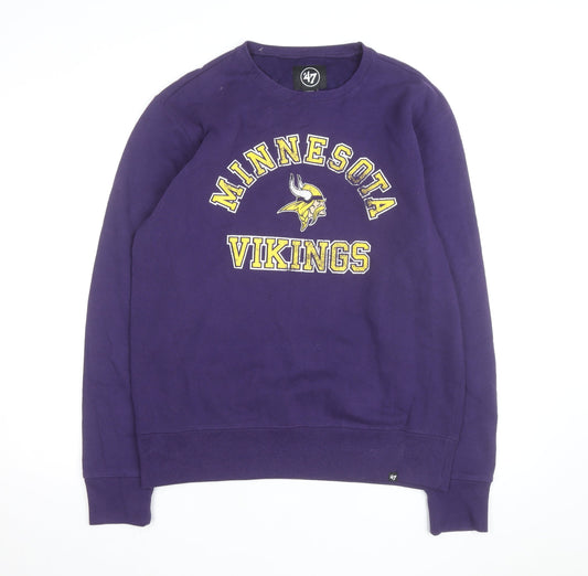 47 Brand Men's Purple Minnesota Vikings Pullover Sweatshirt Size L