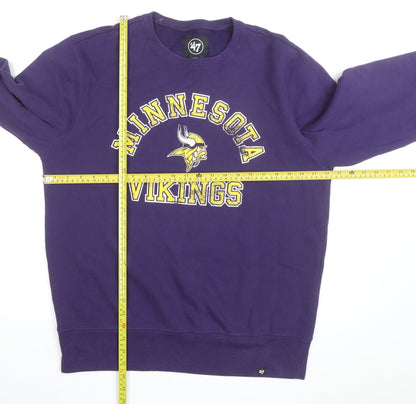 47 Brand Men's Purple Minnesota Vikings Pullover Sweatshirt Size L
