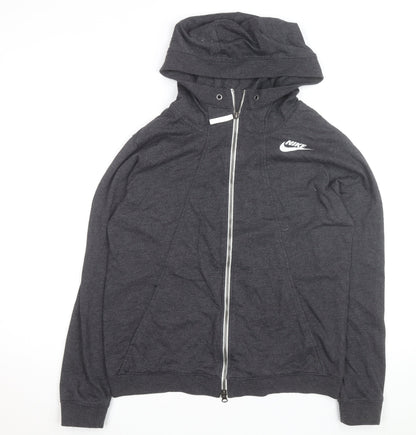 Nike Men's Grey Full Zip Hoodie L Regular Fit Sportswear