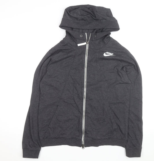 Nike Men's Grey Full Zip Hoodie L Regular Fit Sportswear