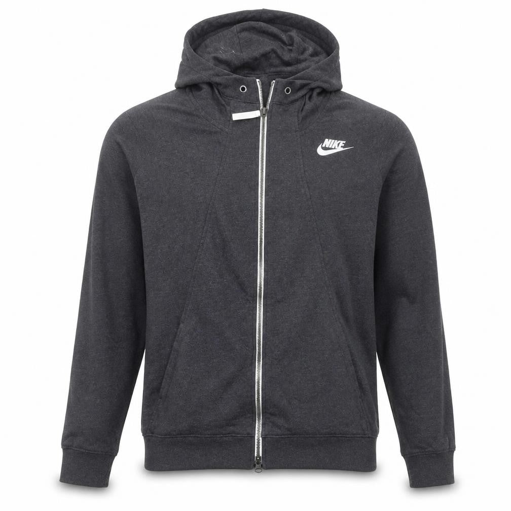 Nike Men's Grey Full Zip Hoodie L Regular Fit Sportswear