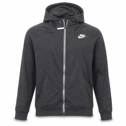 Nike Men's Grey Full Zip Hoodie L Regular Fit Sportswear