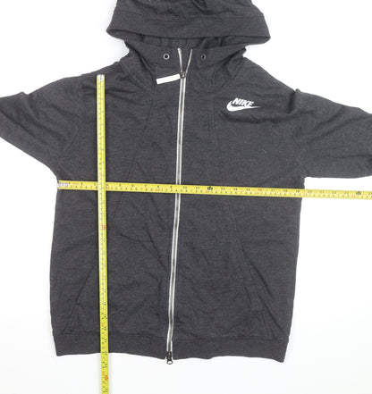 Nike Men's Grey Full Zip Hoodie L Regular Fit Sportswear