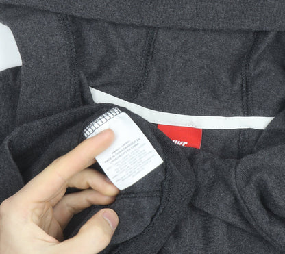 Nike Men's Grey Full Zip Hoodie L Regular Fit Sportswear