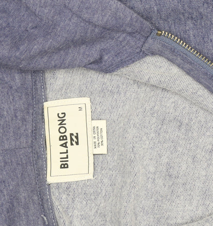 Billabong Men's Blue Full Zip Hoodie Medium Surf Graphic