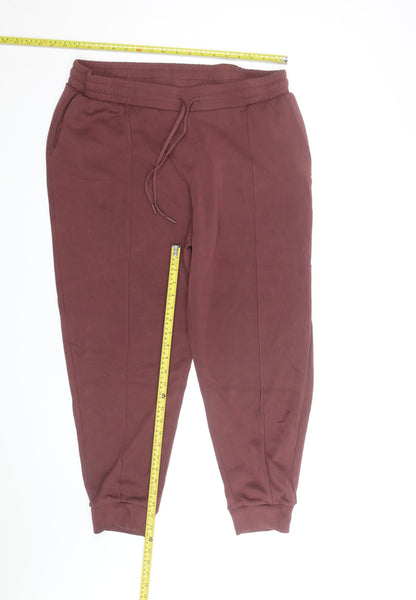 Marks and Spencer Women Brown Jogger Sweatpants Size M Cotton Blend