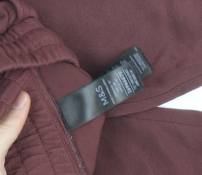 Marks and Spencer Women Brown Jogger Sweatpants Size M Cotton Blend