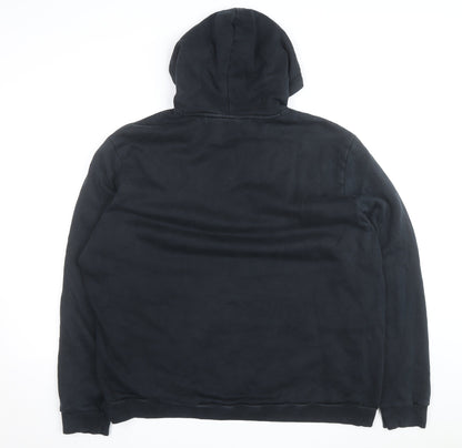 Puma Mens Black 2XL Pullover Hoodie Sweatshirt Logo Fleece