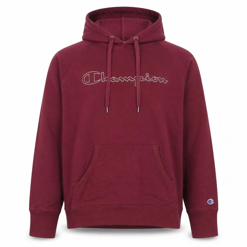 Champion Men's Red Pullover Hoodie Large Regular Fit Fleece
