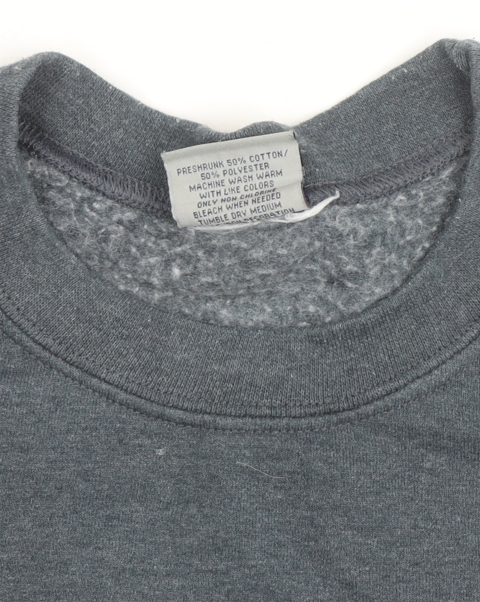 MV Sport Men Grey Villanova University Crew Neck Sweatshirt M