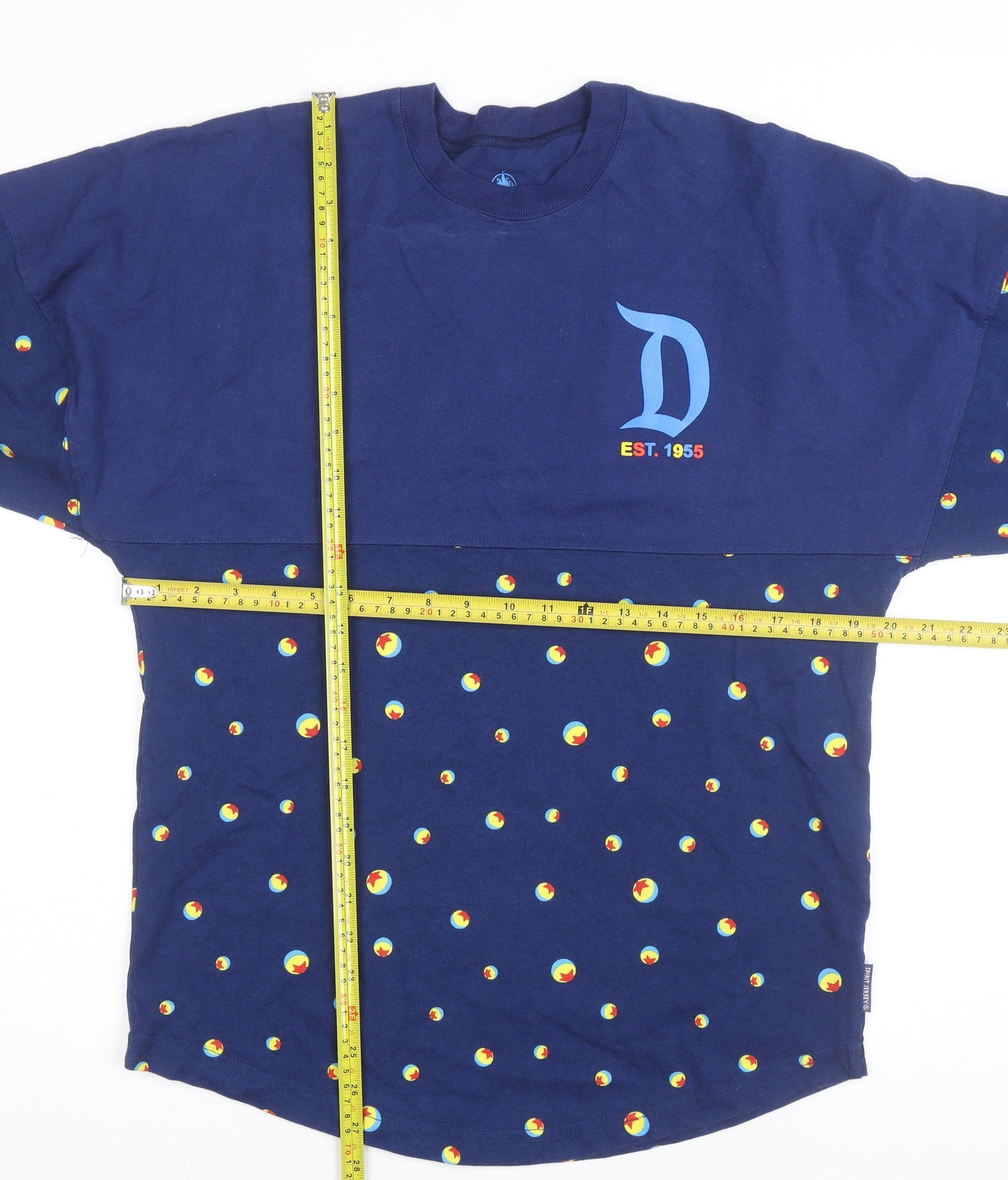 Disney Unisex Adults Blue XS Relaxed Fit Long Sleeve Spirit Jersey