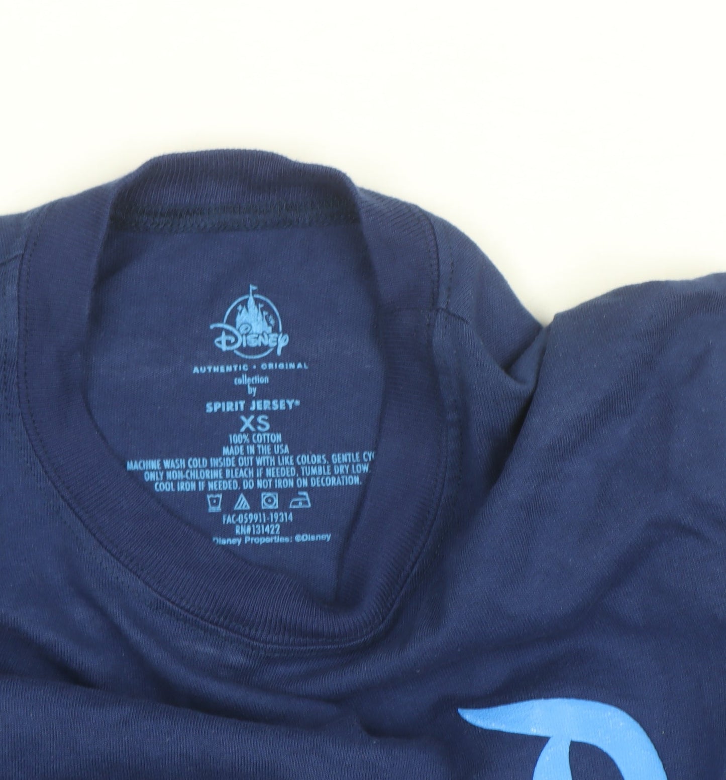Disney Unisex Adults Blue XS Relaxed Fit Long Sleeve Spirit Jersey