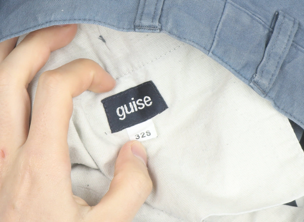Guise Men's Blue Chino Shorts Size 32S Regular Fit Casual