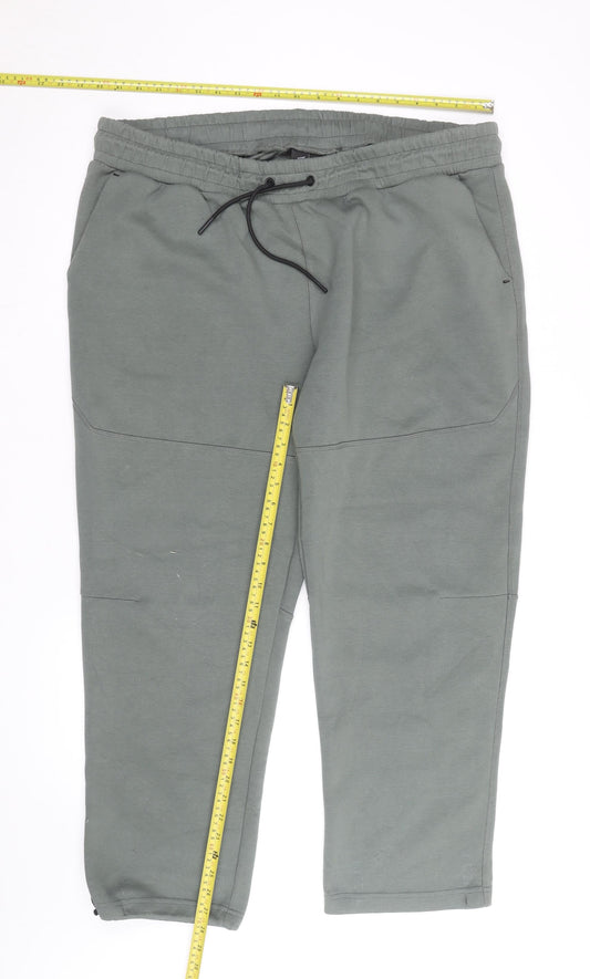 Primark Men’s Grey Jogger Sweatpants 2XL Regular Fit Drawstring Waist