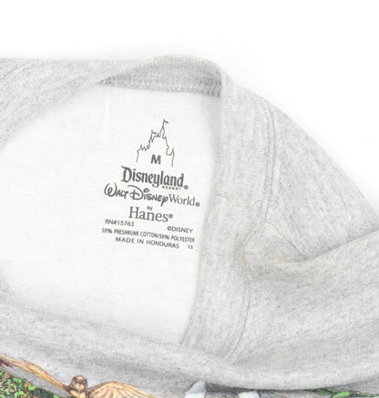 Disney Animal Kingdom Hanes Men Grey Pullover Sweatshirt M