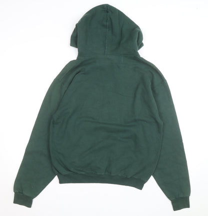 Jerzees Men’s Green Pullover Hoodie M Malvern Hornets Graphic Fleece