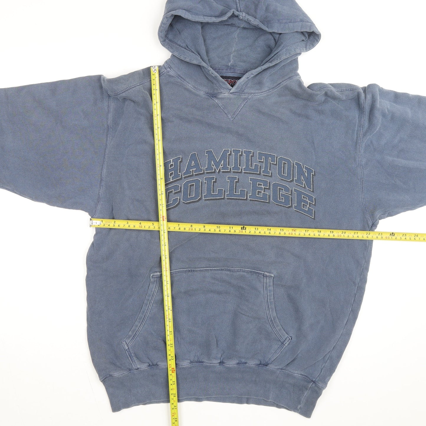 JanSport Men's Blue Hamilton College Pullover Hoodie M Vintage Cotton