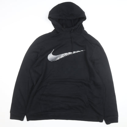 Nike Men's Black XL Dri-FIT Pullover Hoodie with Logo