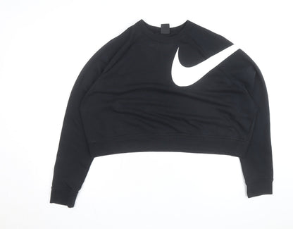 Nike Women's Black XL Dri-Fit Cropped Pullover Sweatshirt
