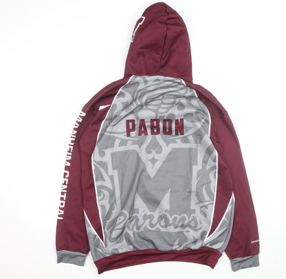 Pryde Gear Men’s Grey Red Pullover Hoodie S Athletic Track & Field