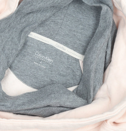 Calvin Klein Performance Womens Beige L Pullover Hoodie