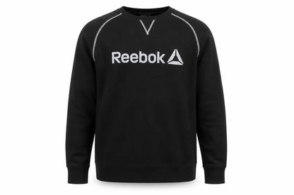 Reebok Men's Black Medium Pullover Sweatshirt Crew Neck Sportswear