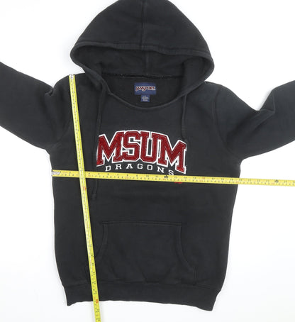 Jansport Mens Black L Pullover Hoodie MSUM Dragons Graphic Fleece