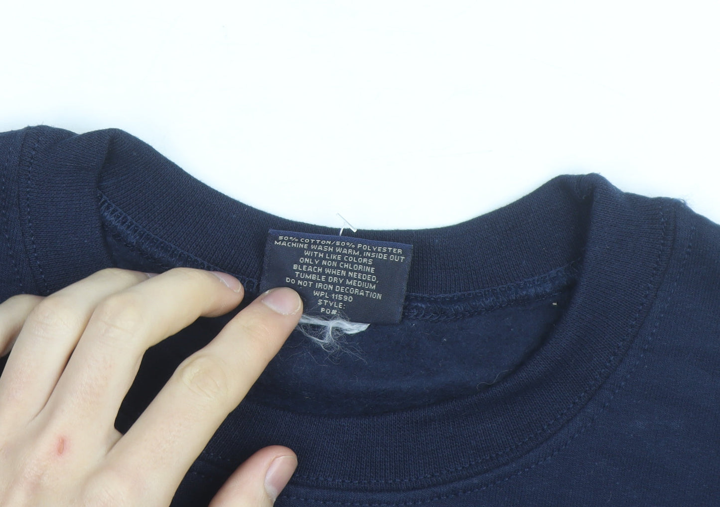 MV Sport Men's Blue NJIT Logo Crew Neck Sweatshirt Size S