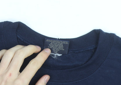 MV Sport Men's Blue NJIT Logo Crew Neck Sweatshirt Size S